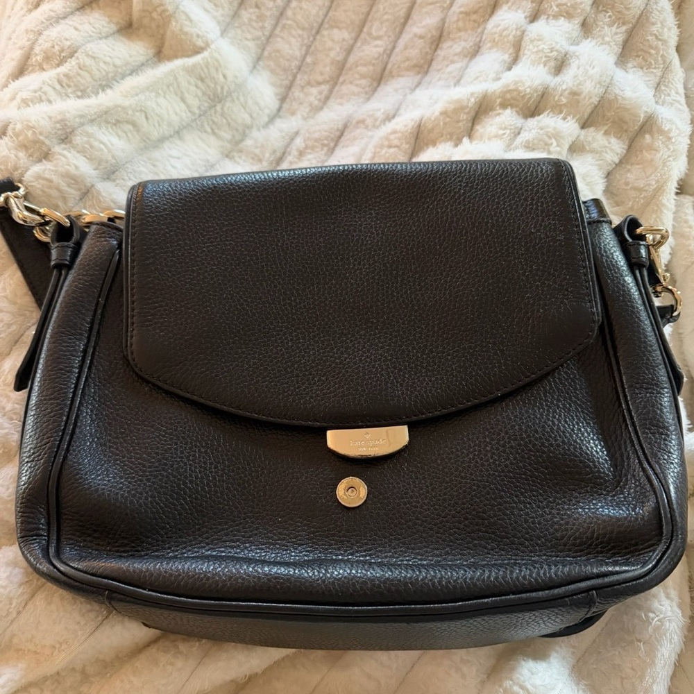 Black Kate Spade Pebbled Leather Crossbody